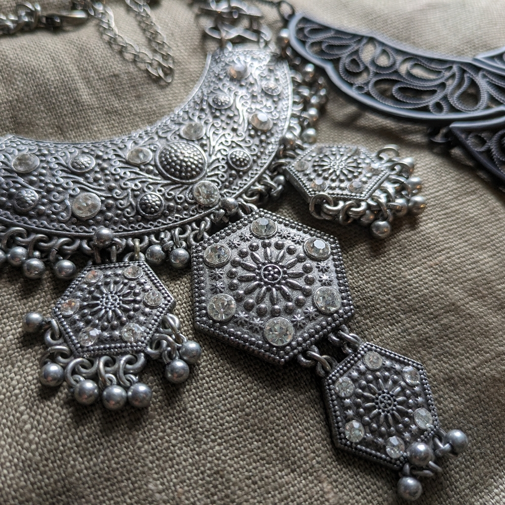 Two statement necklaces